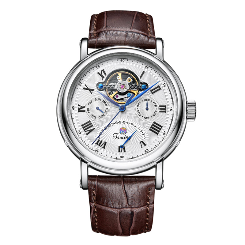 TIMING Classic Mechanical Watch 8150SX - Stainless Steel Case with Whi ...
